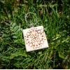 БРЕЛОК ДЕРЕВ'ЯНИЙ КВАДРАТНИЙ РУНА МАННАЗ (KEY RING WOODEN SQUARE MANNAZ RUNE)